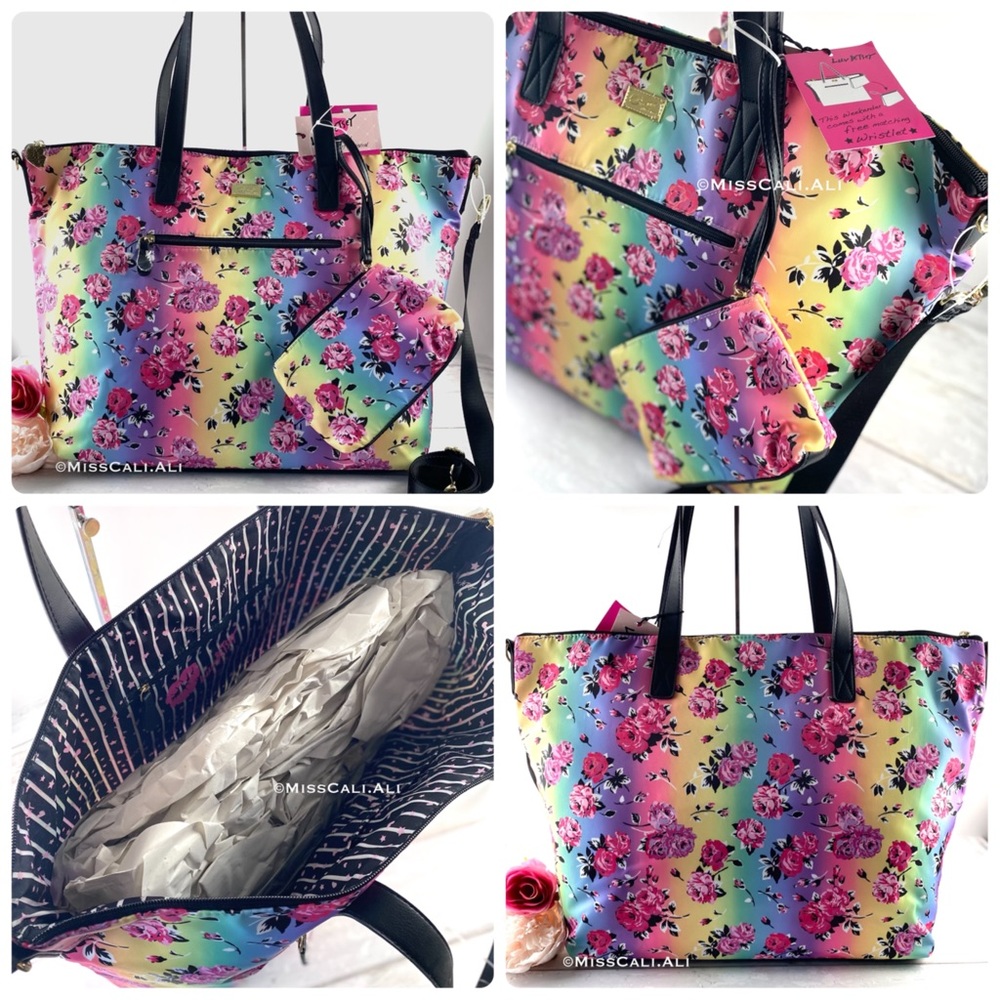NWT BETSEY JOHNSON Floral Overnighter Weekender Travel Bag - Picture 16 of 16